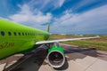 Airbus A 320 S7 Airlines at airport apron