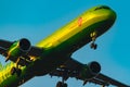 Airbus A321-100 S7 Airlines at sunset