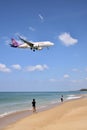 Airbus A320 Thai Smile Airways landing at Phuket Airport