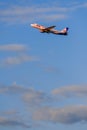 Airbus A 319 Ural Airlines take off from airport