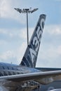 Airbus A350-900 XWB carbon livery tail fin at Singapore Airshow