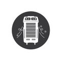 airconditioner standing icon vector element design template