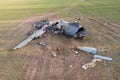 Aircraft an-26 accident on the field in Ukraine