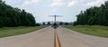 Aircraft from Airbus A400 being led by a car in Dulles, Virginia, USA Royalty Free Stock Photo