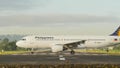 Legazpi, Philippines - January 5, 2018: Aircraft at the airport of the city of Legazpi early in the morning. Philippines