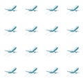 Aircraft aviation airplane air transport seamless pattern isolat