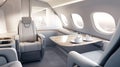 aircraft blurred private jet interior Royalty Free Stock Photo