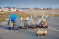 Aircraft boarding bridges