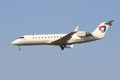 Aircraft Bombardier CRJ-200LR RA-67239 aviation enterprise Severstal before landing in Pulkovo airport