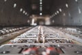 Aircraft cargo floor latches and locks Royalty Free Stock Photo