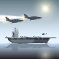 Aircraft carrier Royalty Free Stock Photo