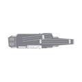 Aircraft carrier isolated white navy ship marine transport flat icon top view