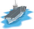 Aircraft Carrier Vector Illustration