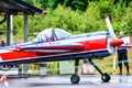 Aircraft in close-up on different small planes. Royalty Free Stock Photo