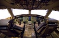 Aircraft Cockpit. Royalty Free Stock Photo