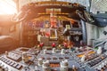 Aircraft cockpit view on the control panel Royalty Free Stock Photo