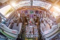 Aircraft cockpit view on the control panel Royalty Free Stock Photo