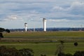 Aircraft control towers at Melbourne Airport, Australia