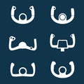 Aircraft Control Wheel Icons Collection