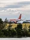 An aircraft EasyJet taxying at Arlanda Aiprport Royalty Free Stock Photo