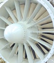 Aircraft engine fan close up Royalty Free Stock Photo
