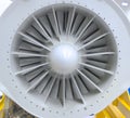 Aircraft engine fan close up Royalty Free Stock Photo