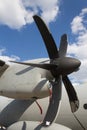 Aircraft engine propeller Royalty Free Stock Photo