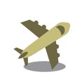 Aircraft Flat Design Style, Vector Illustration Airplane Flying, Airplane icon, aircraft icon Royalty Free Stock Photo