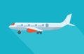 Aircraft Flat Design Style Vector.