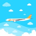 Aircraft flat design style vector illustration