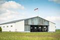 Aircraft garage, top anemometer Royalty Free Stock Photo