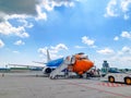 Aircraft Ground Handling Service Royalty Free Stock Photo