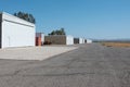 Aircraft hangars, Eagle Airpark, Arizona Royalty Free Stock Photo