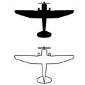 Aircraft icon vector set. airplane illustration sign collection. plane symbol or logo. Royalty Free Stock Photo