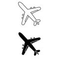 Aircraft icon vector set. airplane illustration sign collection. plane symbol or logo. Royalty Free Stock Photo