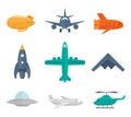 Aircraft Icons Flat