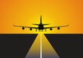 Aircraft landing Royalty Free Stock Photo