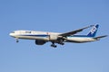 Aircraft landing All Nippon Airways Royalty Free Stock Photo