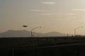 Aircraft landing in sunset - Phoenix, Arizona
