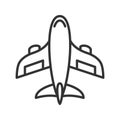 Aircraft linear icon. Thin line illustration. Vector isolated outline drawing.