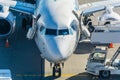 Aircraft loading at Borispol airport Royalty Free Stock Photo