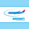 Aircraft - logo concept illustration. Vector logo template.