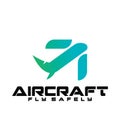 aircraft logo icon  vector illustration template design Royalty Free Stock Photo