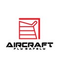 aircraft logo icon  vector illustration template design Royalty Free Stock Photo