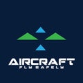 aircraft logo icon  vector illustration template design Royalty Free Stock Photo