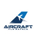 aircraft logo icon  vector illustration template design Royalty Free Stock Photo
