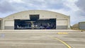 Aircraft maintenance hangar full of bussiness jets Royalty Free Stock Photo