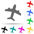 aircraft multi color style icon. Simple glyph, flat vector of summer pleasure icons for ui and ux, website or mobile application Royalty Free Stock Photo