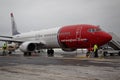 Aircraft of Norwegian Air in the airport of Copenhagen