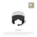 Aircraft pilot`s helmet. Military aviator equipment